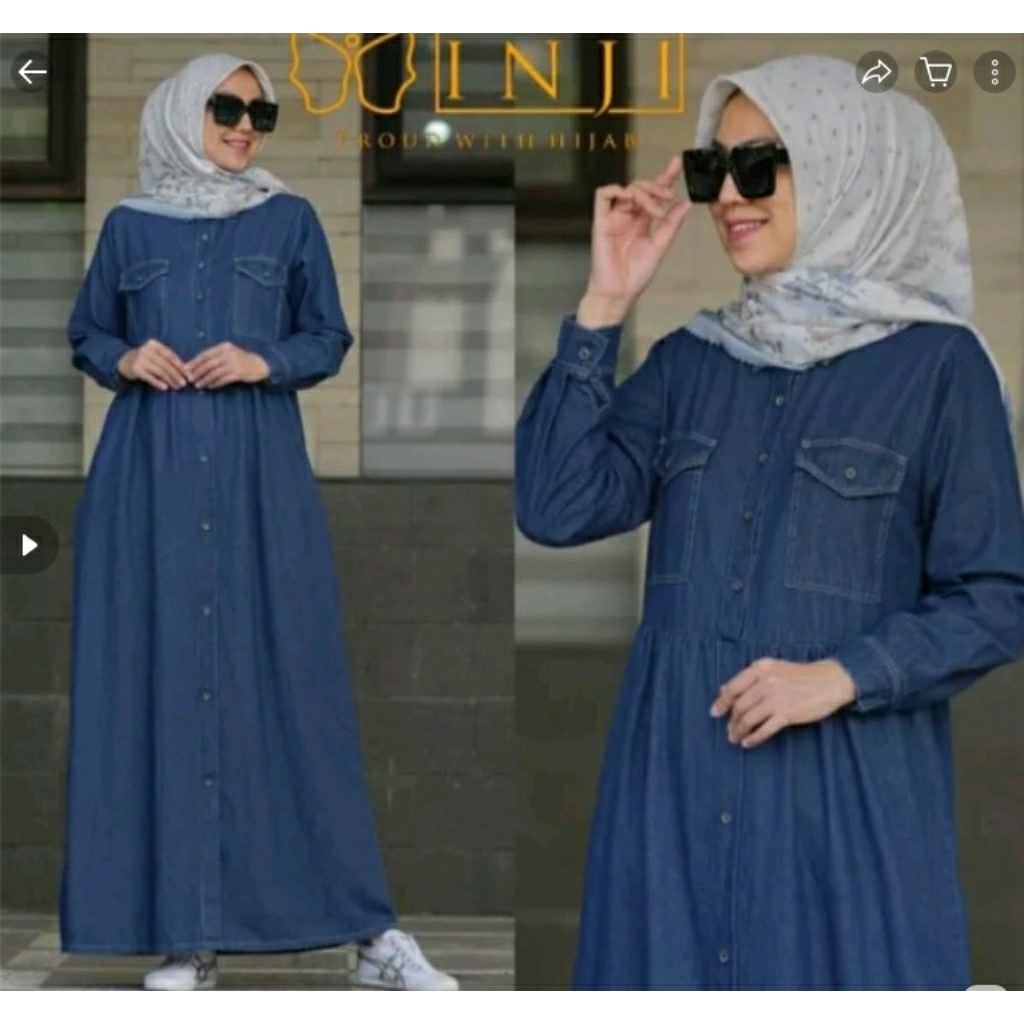 ZARA DRESS DENIM INJI ORIGINAL BY INJI (LIMITED STOCK)