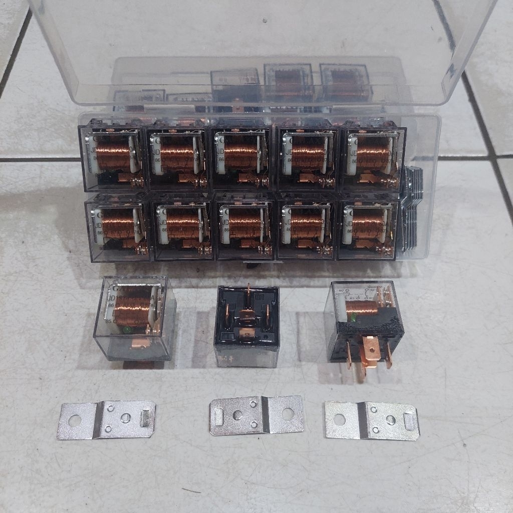 RELAY RELAI RILAI LAMPU TRANSPARAN 12V KAKI 5 80A RELAY LAMPU KLAKSON ALARM MOBIL 5PCS