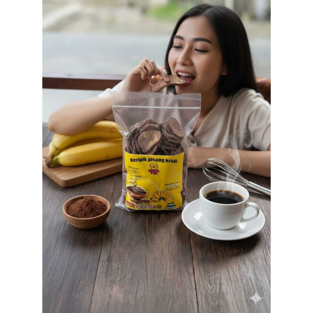 Keripik pisang cokelat spesial promo isi 500g / kripik pisang kepok khas lampung