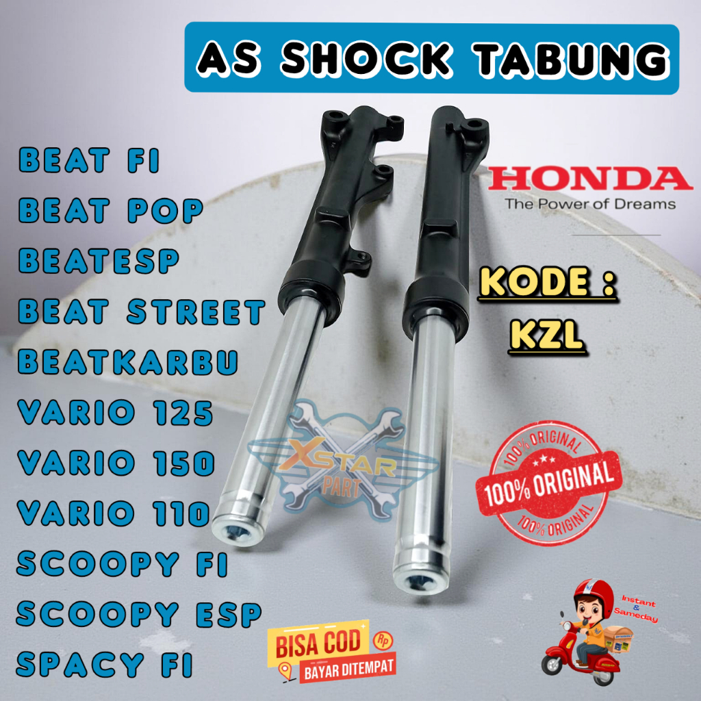 ORI As shock tabung depan kode KZL Beat ESP beat fi Vario 110 Vario 125 old Vario 125 led Vario 150
