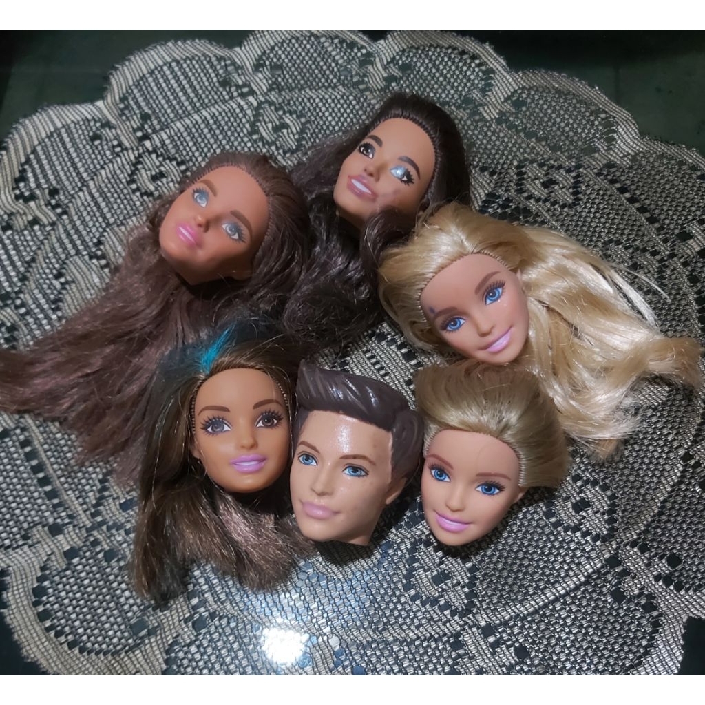 Kepala Boneka Barbie & Ken-Original Mattel(BACA DESKRIPSI)