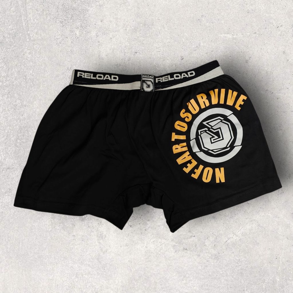 Boxer Reload – Celana Dalam Pria Cotton Combed 24s Super Soft × Sablon Plastisol Matte