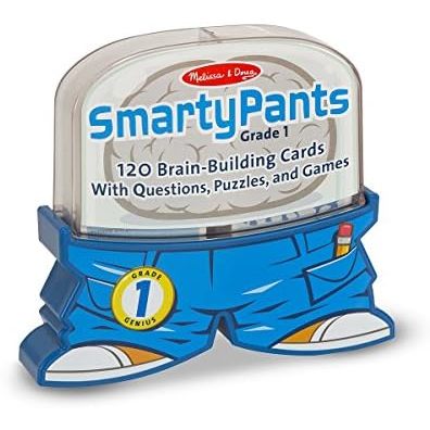 Melissa & Doug Smarty Pants 1st Grade Card Set - 120 Educational, Brain-Building Questions, Puzzles,