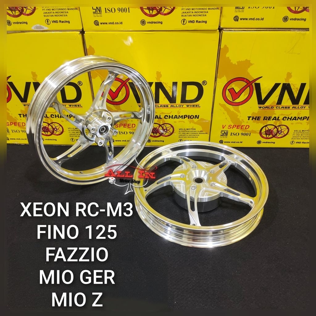 VELG RSCING VND NEW SPEED YAMAHA MIO M3 XEON RC GEAR FINO 125 X RIDE FREEGO 1.85X14 & 2.15X14