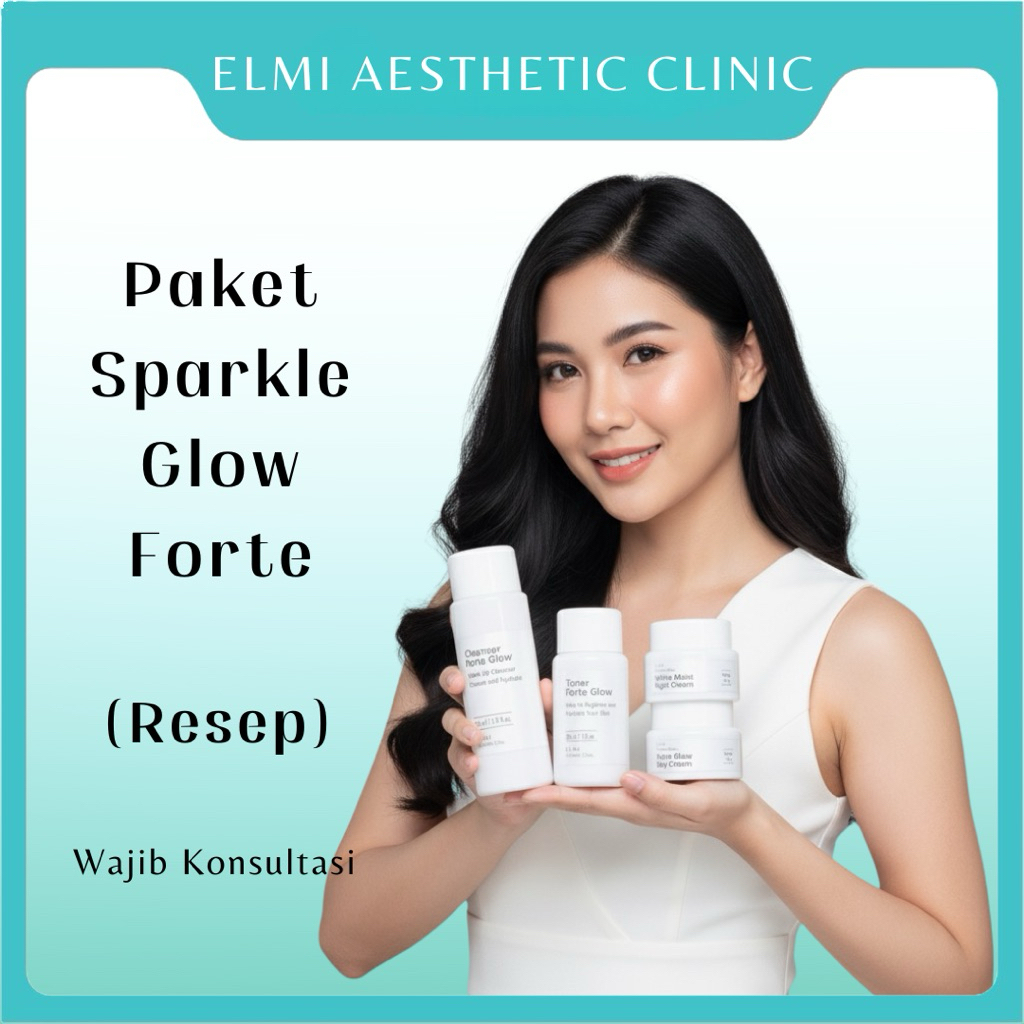 SPARKLE GLOW FORTE - PAKET WAJAH ELMI | PAKET WAJAH PEMUTIH | PAKET WAJAH FLEK TEBAL | PAKET WAJAH J