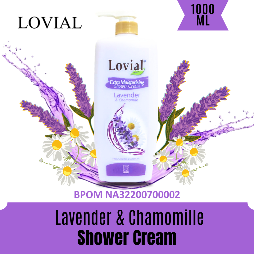 Sabun Mandi Cair - Lovial Shower Cream Lavender & Chamomille (1000 ML)