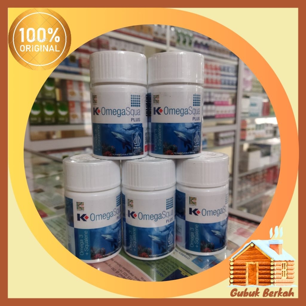 PROMO DAHSYAT K-OmegaSqua Plus K-Link Asli 5 Botol (30 Kapsul/Botol) | Lebih HEMAT dari Beli Satuan 