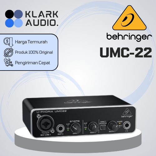 Behringer UMC22 / UMC-22 / UMC 22 Audio Interface Soundcard ORIGINAL
