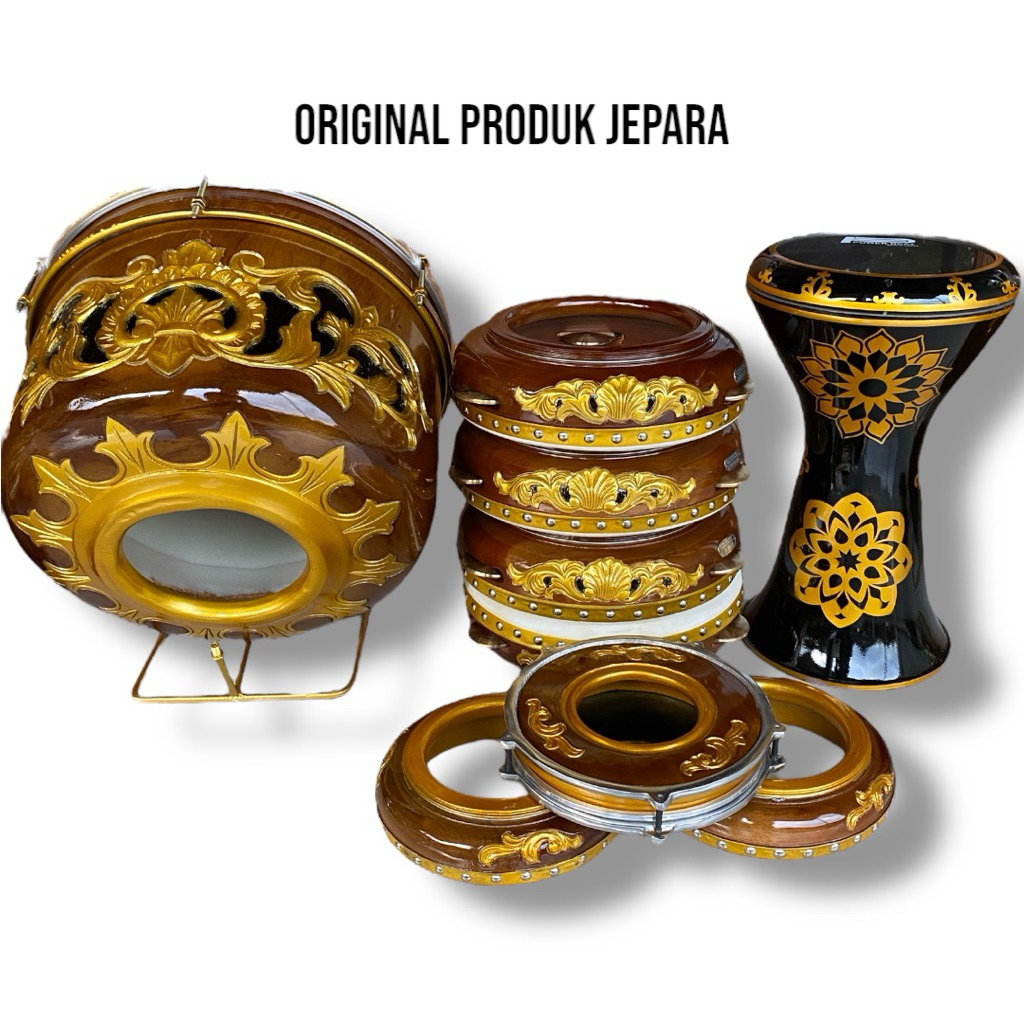 Paket Hadroh Rebana Habsyi Banjari Full Set Original Jepara