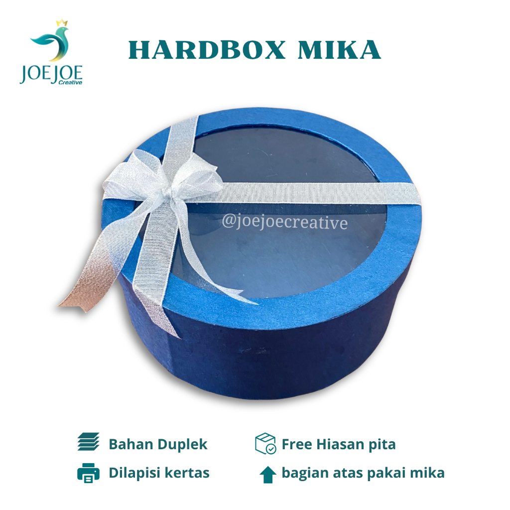 HardBox Mika bentuk lingkaran / Hard Box / Gift Box / Kotak Kado / Packaging / Box Hampers / Box Ses
