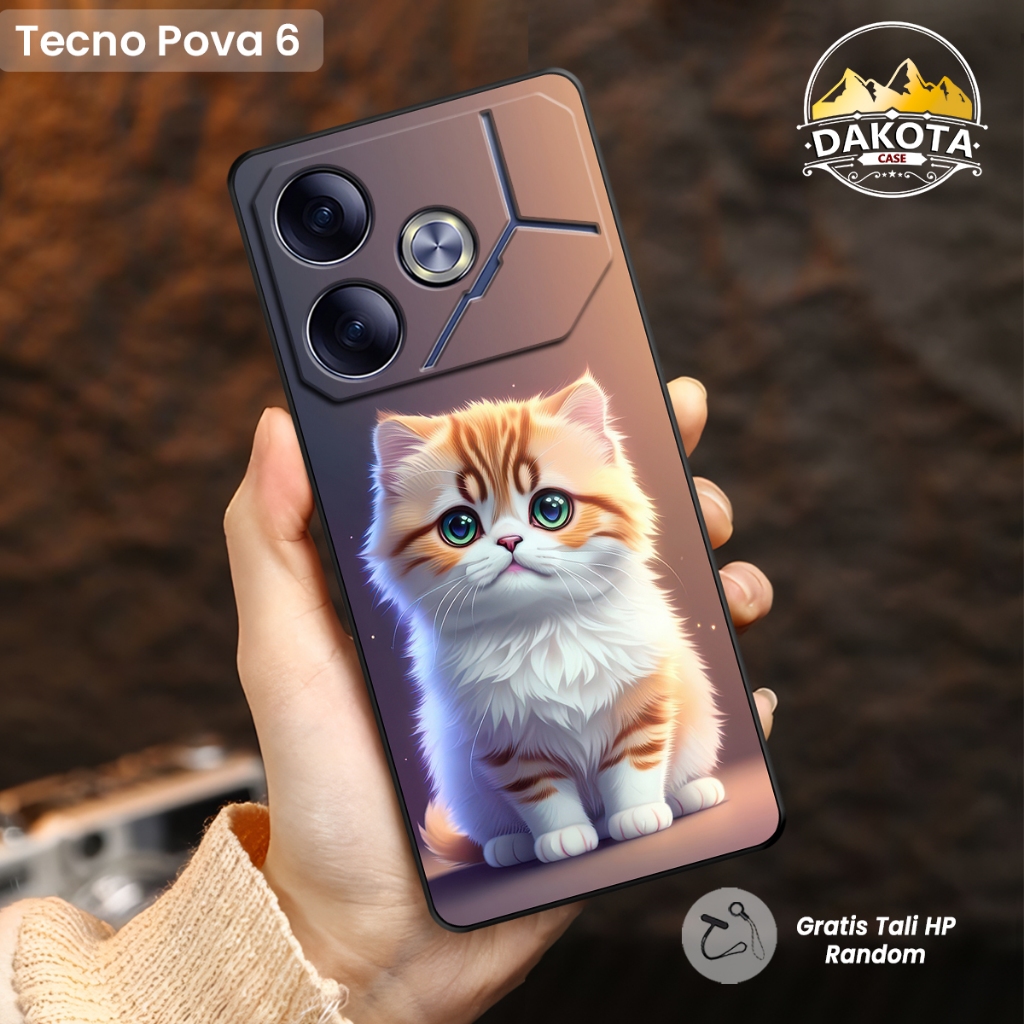 Case hp Tecno Pova 6 Silikon Softcase Motif Kucing | Casing Tecno Pova 7 4G | Tecno Pova 7 5G | Casi