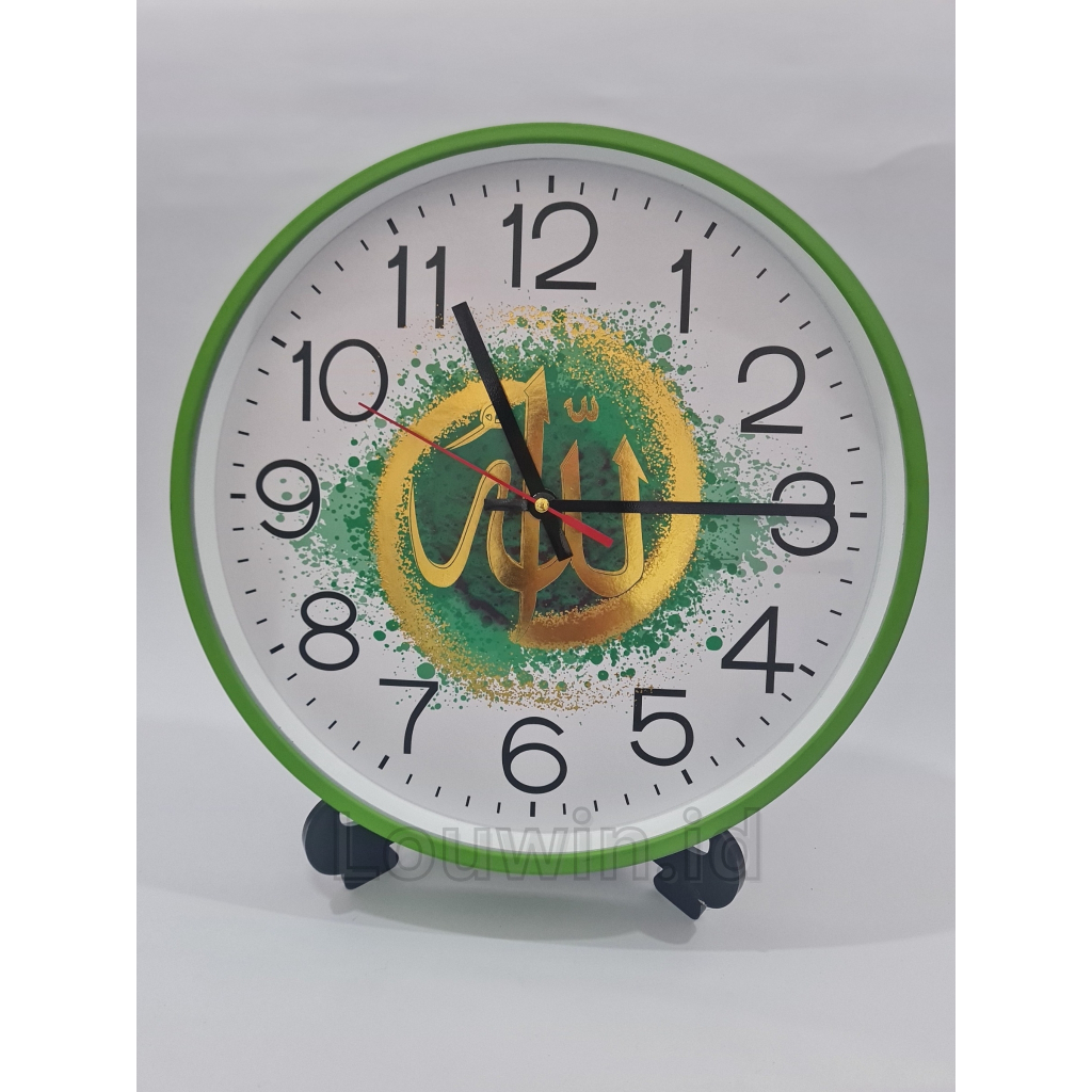 jam dinding ogana / jam dinding hijau / jam dinding kaligrafi / jam dinding makassar