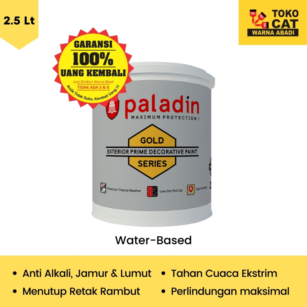 Cat Tembok  Exterior Paladin Gold 2.5 Liter