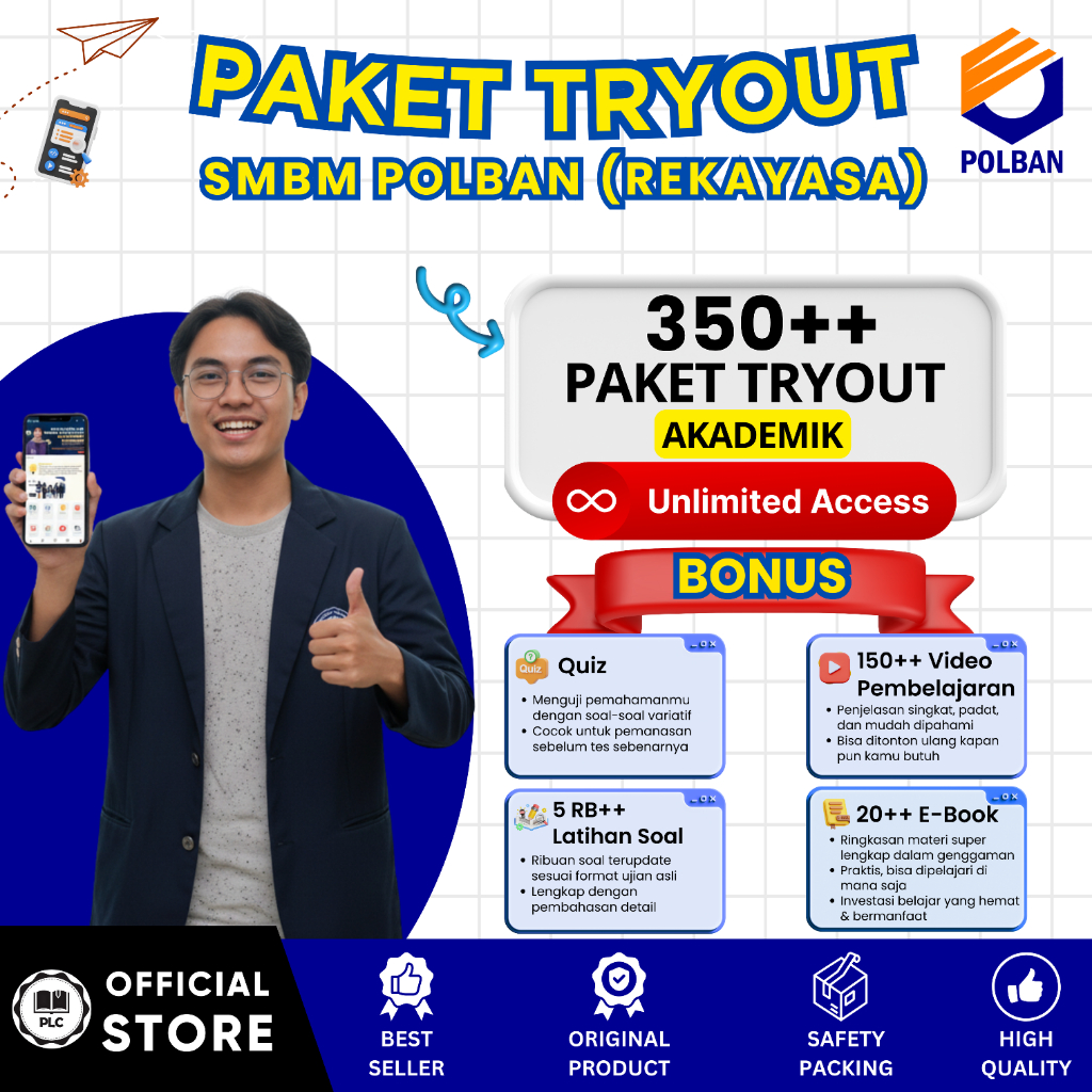 Tryout Online SMBN POLBAN 2026 E-Learning Aplikasi CAT CBT Online SMBN POLBAN 2026 + Pembahasan