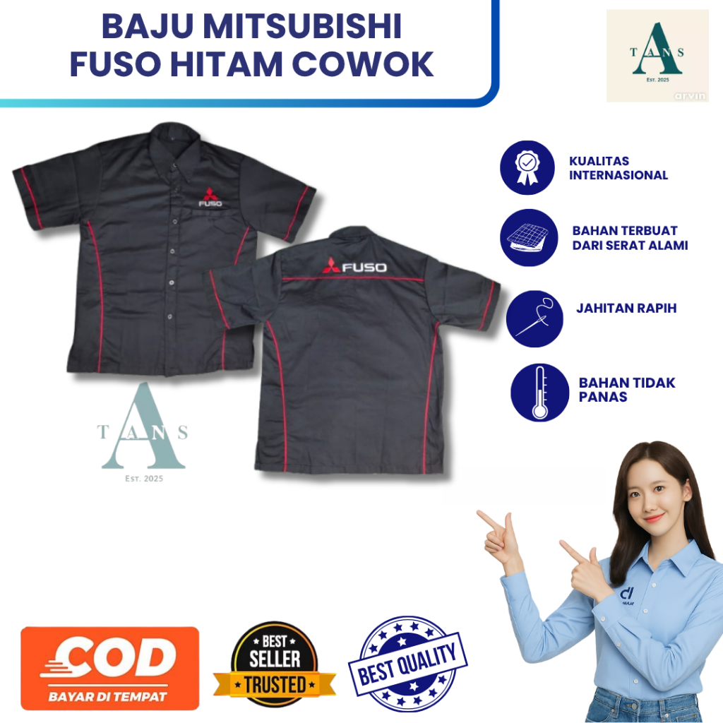 Baju Seragam Standar Fuso Pria | Baju Sales Fuso Cowok | Seragam Mitsubishi Fuso