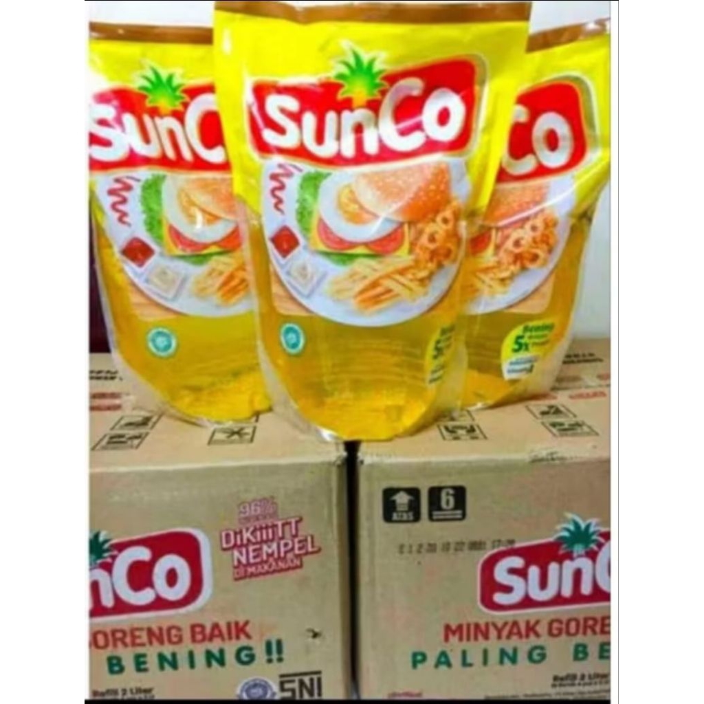 [TERMURAH]BISA KIRIM INSTAN READY SIAP KIRIM MINYAK GORENG SUNCO 2 LITER PERDUS ISI 6 PCS