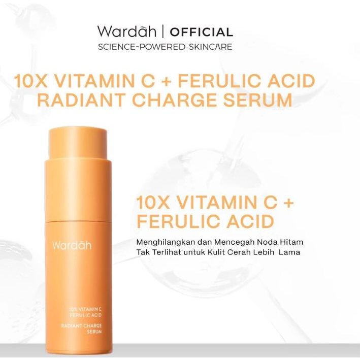 Wardah 10% Vitamin C Ferulic Acid Radiant Charge Serum 20ML / Wardah Vitamin C Serum