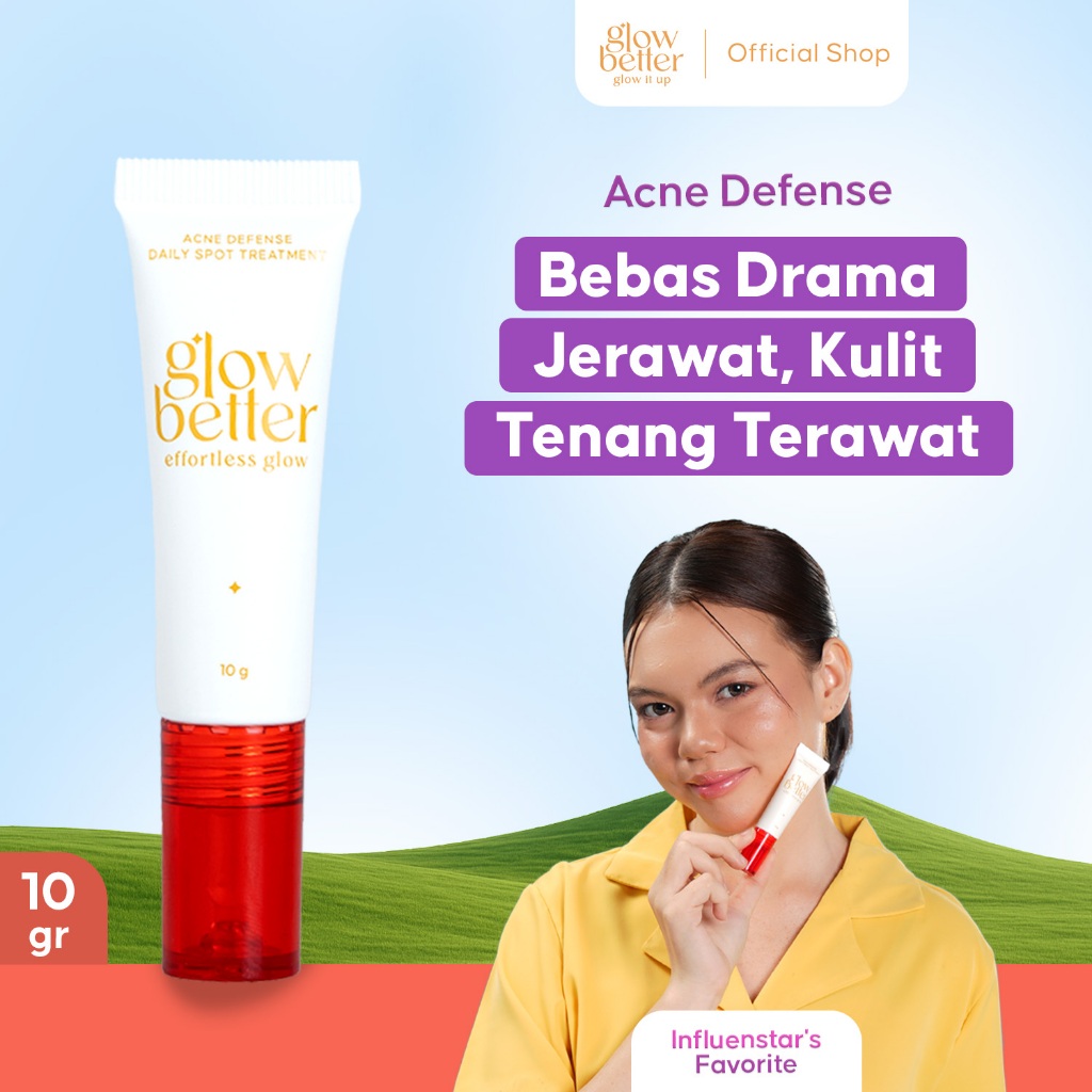 Glow Better Effortless Glow Acne Defense Daily Spot Treatment 10gr - Skincare untuk Menghilangkan Je