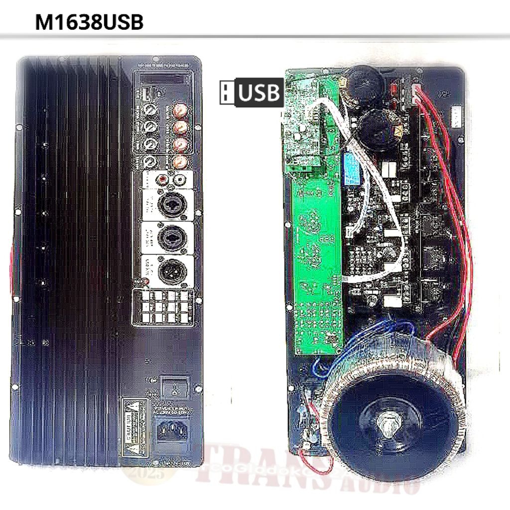 mesin aktif panel komponen amplifier power M1638Usb 300 watt 8 ohm original harga perbuah