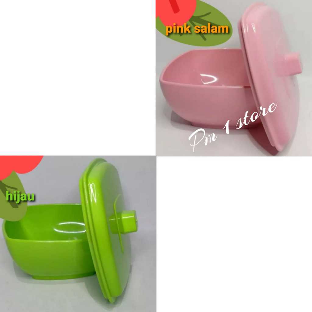 3 PCS MANGKOK MELAMIN KOTAK DINNER WARE 408 +TUTUP /mangkok SAYUR MELAMIN JUMBO DENGAN TUTUP