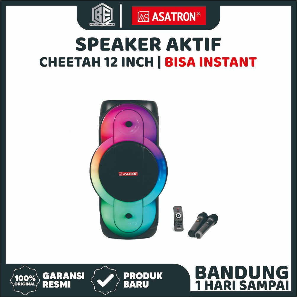 Speaker Aktif Asatron Cheetah 12" Trolley Speaker Bluetooth Karaoke