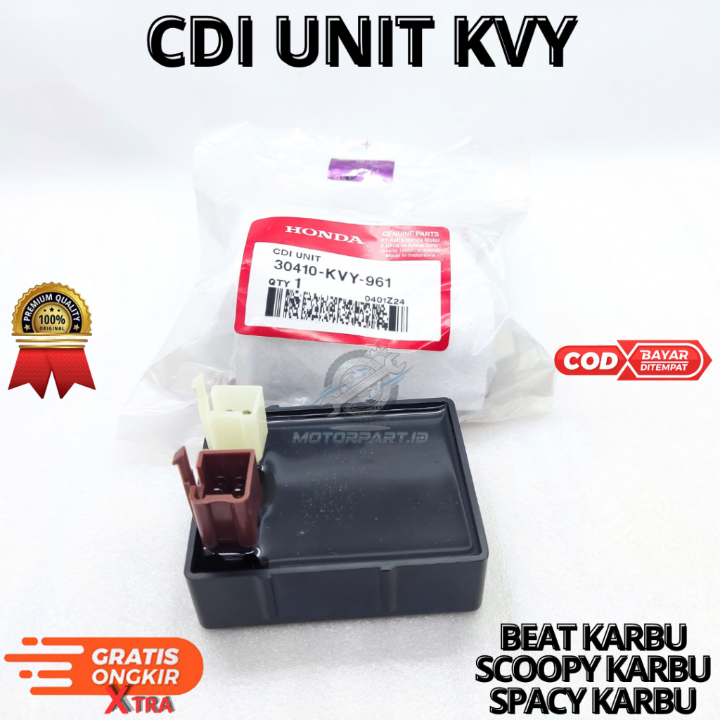 CDI UNIT KVY UNTUK MOTOR BEAT KARBU,SCOOPY KARBU,SPACY KARBU.AHM BERKUALITAS ORIGNAL ASLI ORI