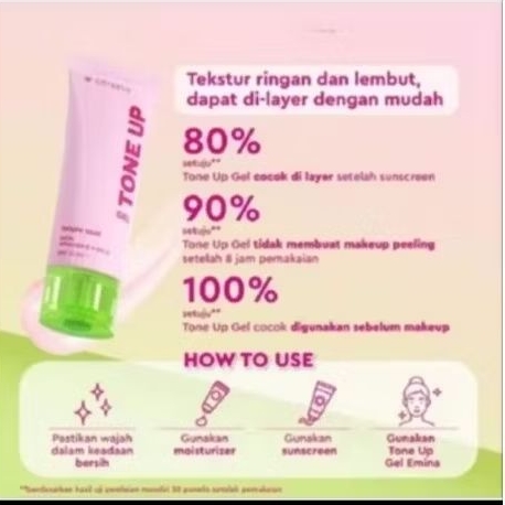 EMINA Bright Stuff Tone Up Gel 20 mili Tone Up Pelembab wajah