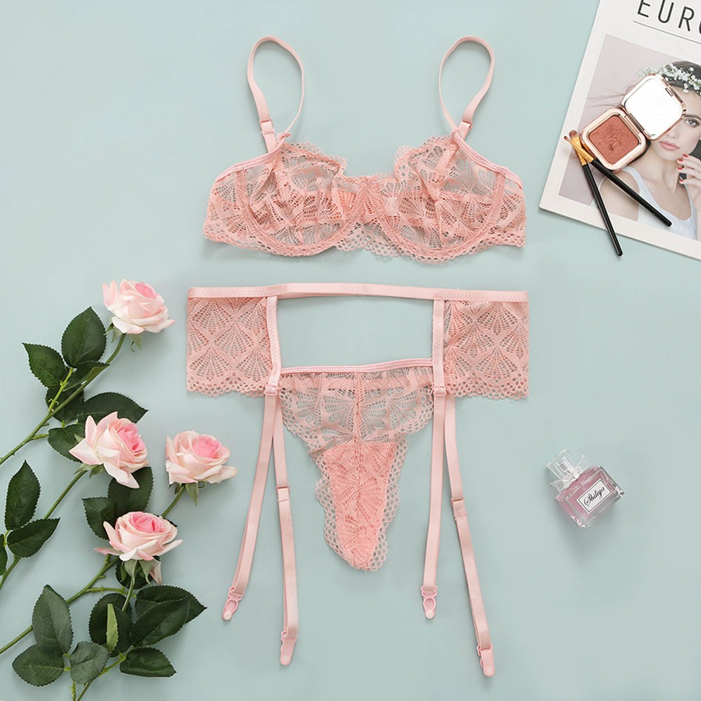 GN4585 sexy lingerie bra set transparan bra berkawat lingerie wanita