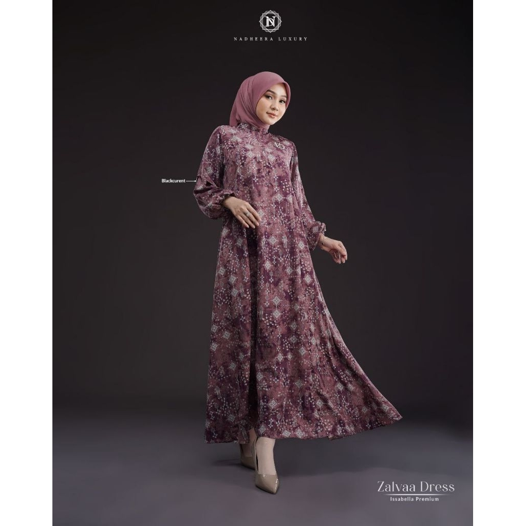 ZALVAA DRESS BY NADHEERA LUXURY √ gamis motif √ gamis nadheera √ gamis premium