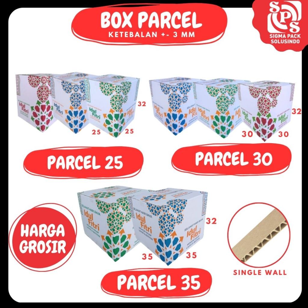 Box Parcel Jumbo 45x30x35 / 40x25x32 / Sedang 31x25x24 / 30x30x32 / 25x25x32 Box Lebaran Kardus Pack