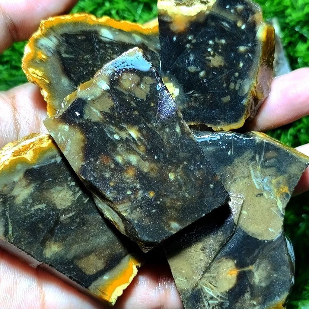 Batu Akik Bulu Macan Sindang / Bongkahan Batu Bulu Macan Sindang / Natural Batu Akik Bulu Macan Sind