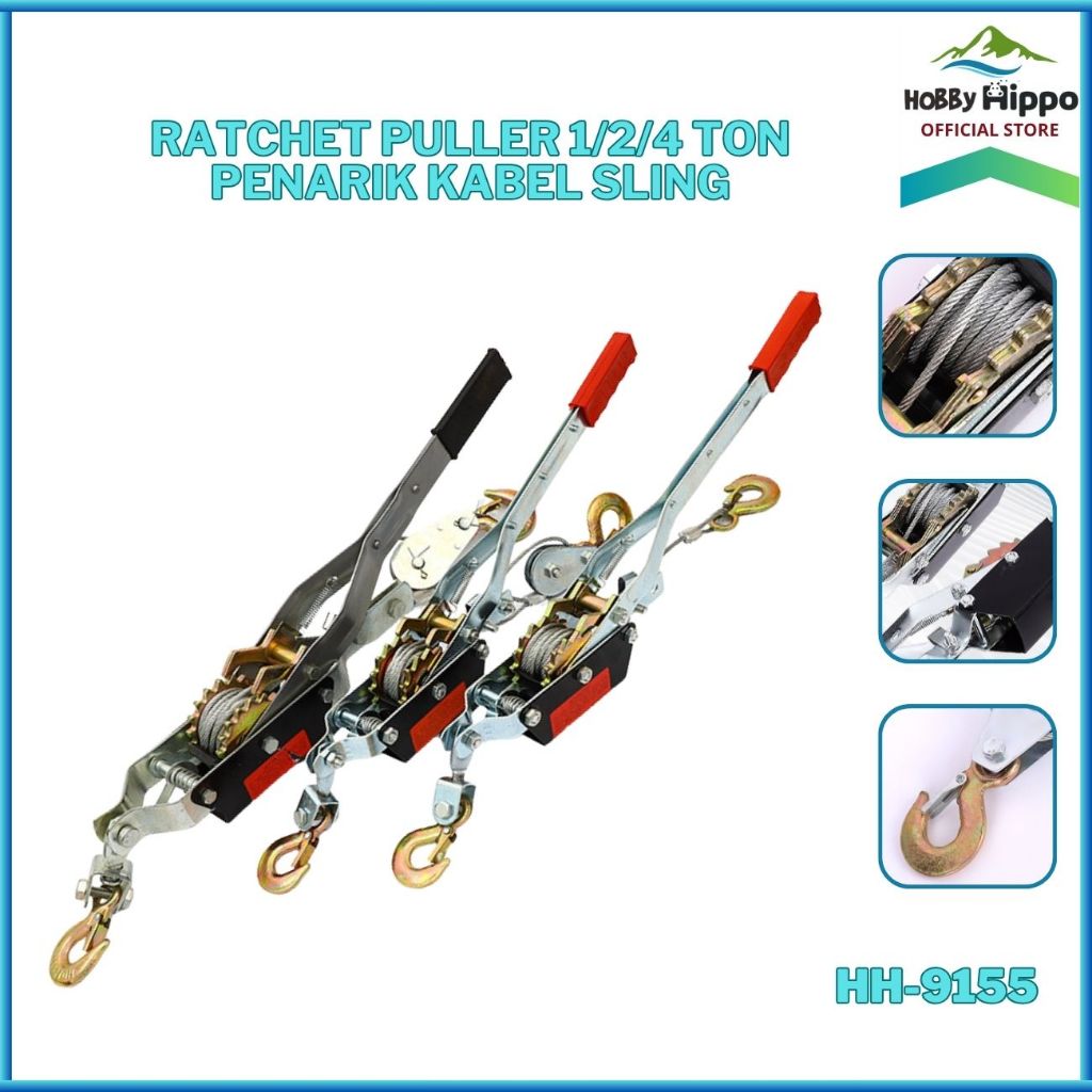 [COD] RATCHET PULLER 1/2/4 TON TRACKTANG KODOKAN PENARIK KABEL SLING ALAT DEREK MOBIL WIRE TENSIONER