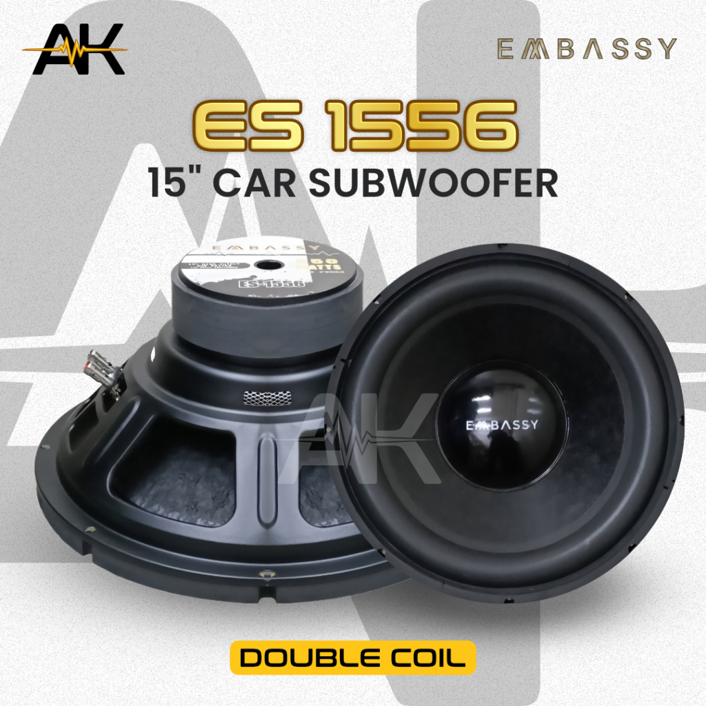 SUBWOOFER 15 Inch DOUBLE COIL DOUBLE MAGNET EMBASSY ES-1556