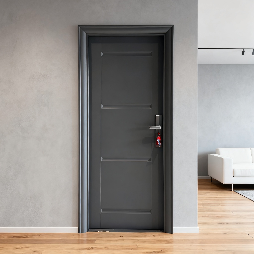 ZW - ( Pintu baja A043) Pintu kamar / Full set pintu utama / (Daun Pintu + Handel + Engsel + Kusen +