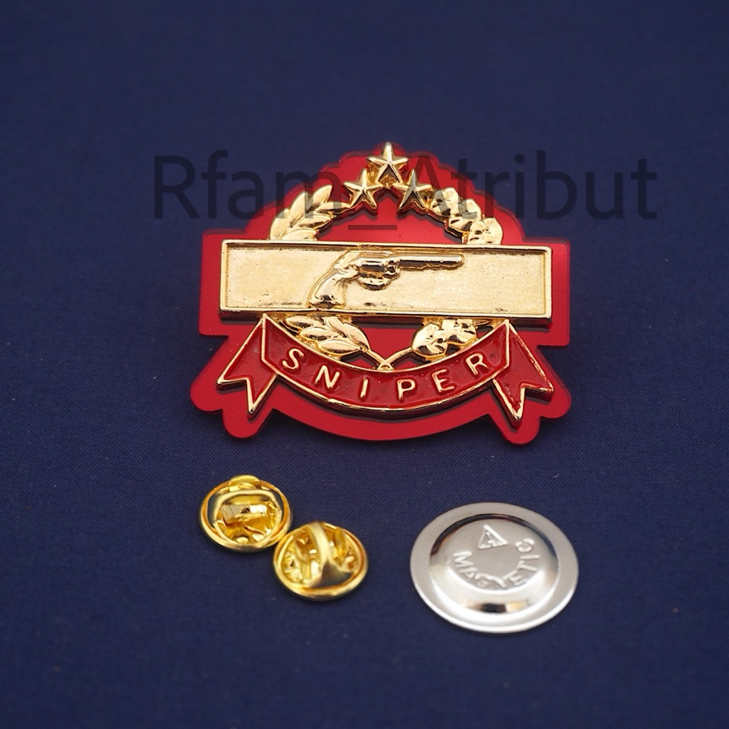 Pin Brevet Brivet Sniper Laras Pendek Polri Premium