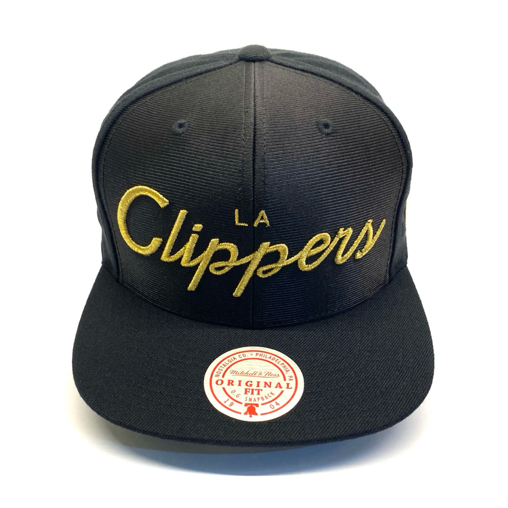 Topi Mitchell & Ness NBA LA Clippers Script Gold Dazzle Black