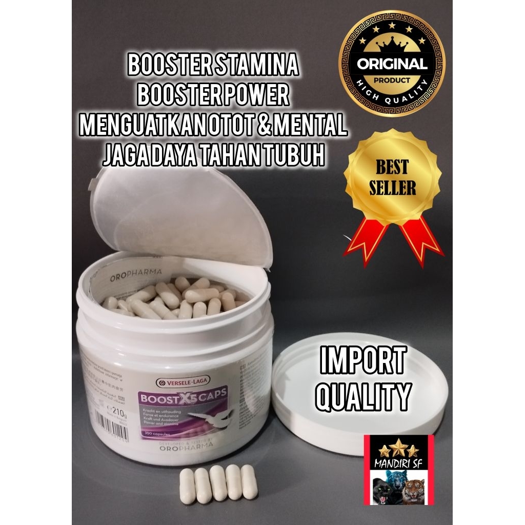 Boost X5 versele laga original harga per butir suplemen kesehatan merpati, ayam, burung kicauan