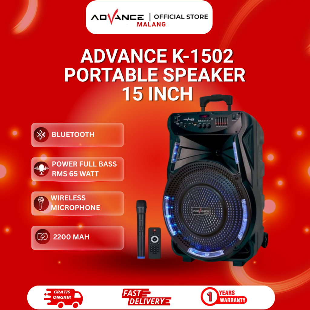 Speaker Advance K1502 Bluetooth Portable