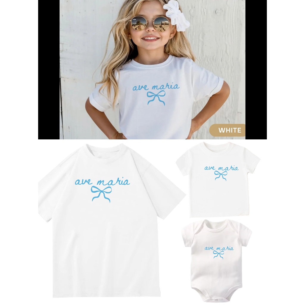 Kaos Rohani Ave Maria Kaos Bunda Maria Kaos Katolik Catholic T shirt