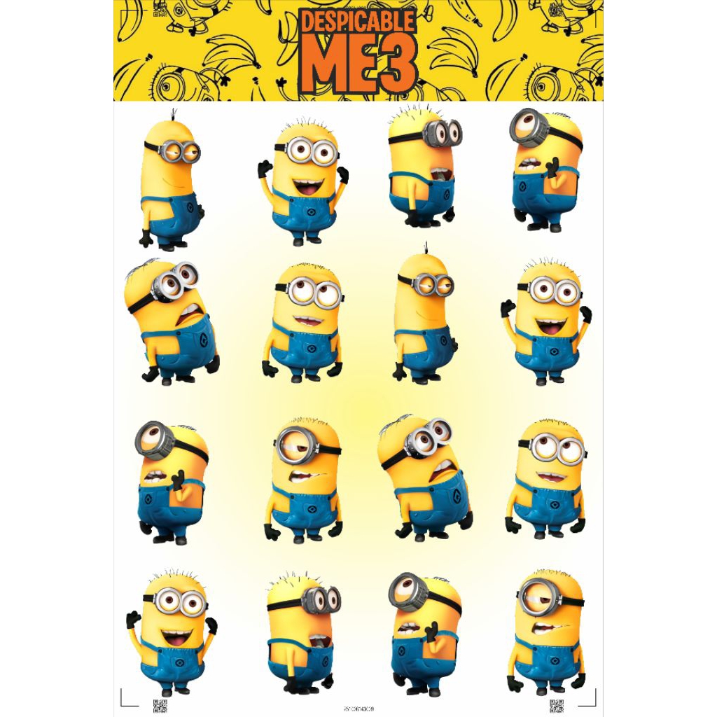 Stiker Kartun Lucu Waterproof Vinyl – Doraemon, Minions, Powerpuff Girls, Chibi Maruko, Unicorn – St