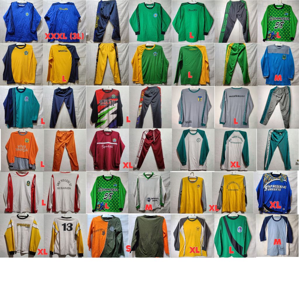 seragam olahraga smp sma pl preloved