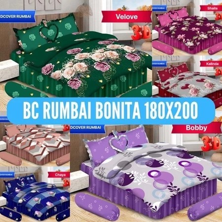BEDCOVER BONITA UKURAN 180X200 RUMBAI