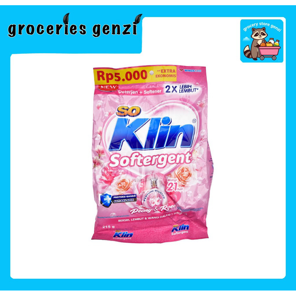 SO KLIN SOFTERGENT DETERJEN BUBUK 215g 5000