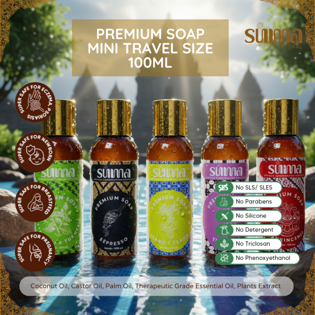 Suma Natural Premium Soap Travel Size | No SLS, No Paraben, No Fragrance, Eczema, Psoriasis