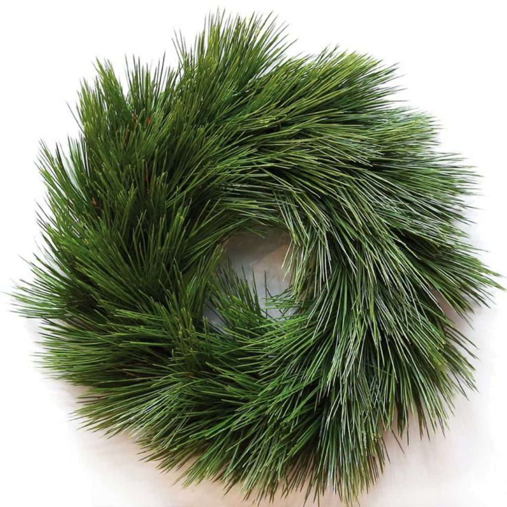 Rangkayan daun pinus hari natal dan tahun baru,dekorasi pintu dan rumah minimalis