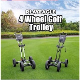 Troli Dorong Golf Lipat 4 Roda untuk Membawa Tas Golf