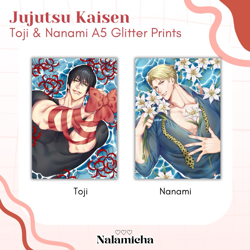 JJK Toji Nanami Art Print Glitter by Nalamicha