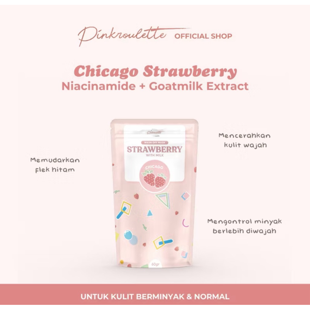 PinkRoulette Masker Organic FaceMask Travel Size 60gr | Masker Mencerahkan