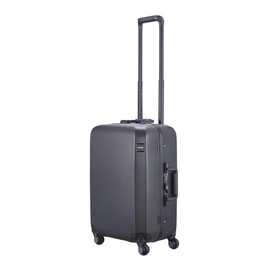 Koper Lojel Rando Frame Lock Spinner Cabin Size 20 Inch Waterproof - Black