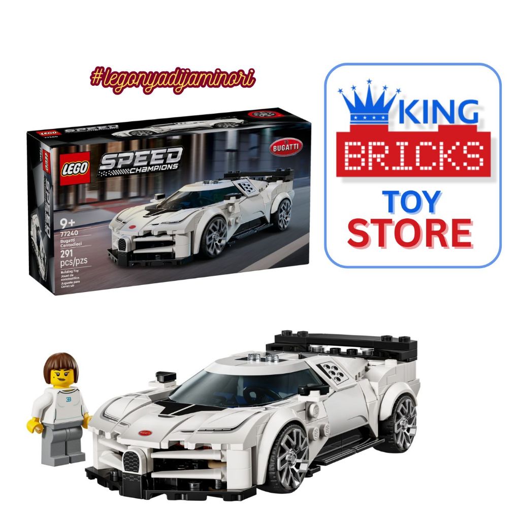 LEGO SPEED CHAMPIONS 77240 Bugatti Centodieci - Mainan Anak Laki Lego Mobil Balap Lego Kreatif